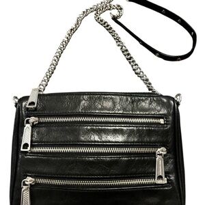 Rebecca Minkoff Black Leather Crossbody Bag Preloved No callouts, Original $159